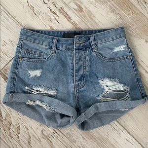 Missguided new without tags destroyed denim shorts